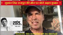 Akshay Kumar expressed grief at the news of Sushant Singh Rajput's death