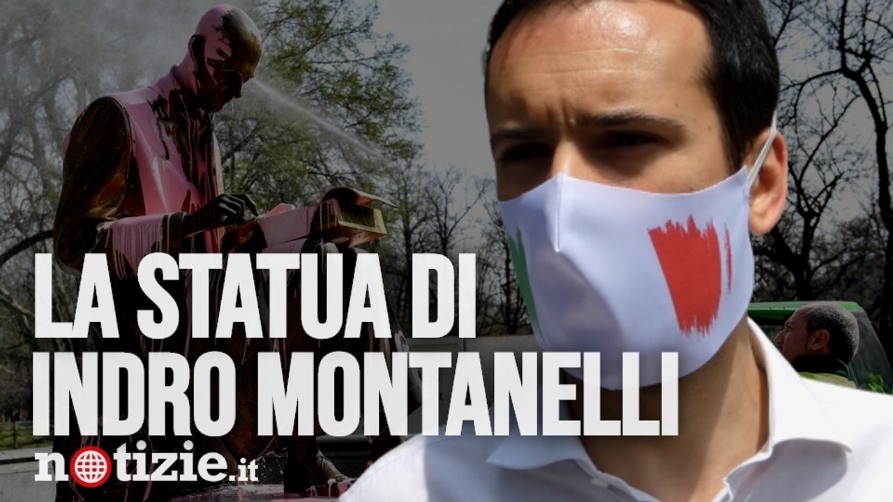 Statua Indro Montanelli imbrattata: sit in di Forza Italia "Non tutti i giovani sono pirla" | Notizie.it