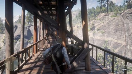 Red Dead Redemption 2, Gameplay Español 49, Usando la dinamita robada para volar el puente