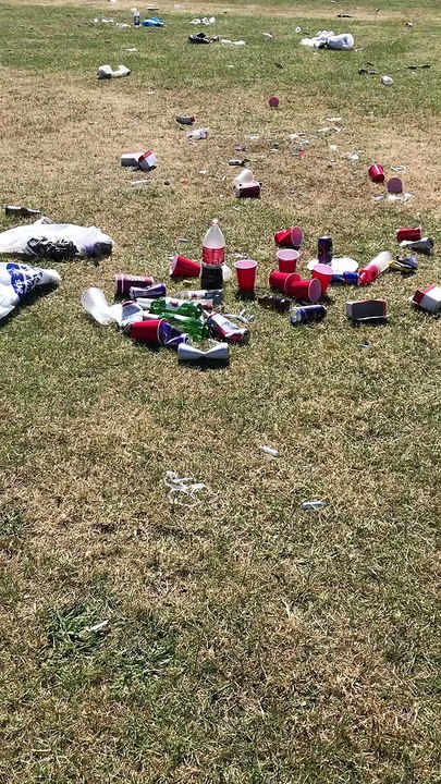 Large gatherings trash Milton Keynes beauty spot