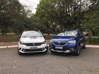 Comparativo Fiat Argo Trekking vs Renault Sandero Stepway — iG Carros. Take externo