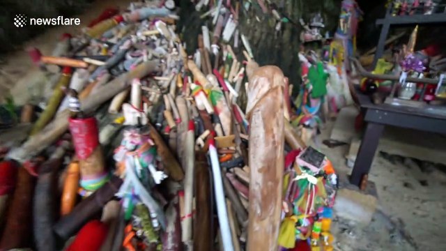 Cave full of penises is a phallic shrine dedicated to Thai goddess