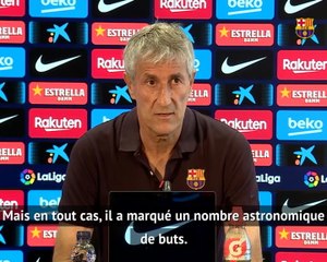 Barça - Setién sur le total de buts de Messi : "C'est pourquoi c'est le meilleur joueur du monde"