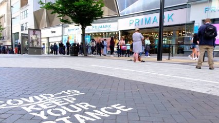 Shops have re-opened and the queues are BIG!