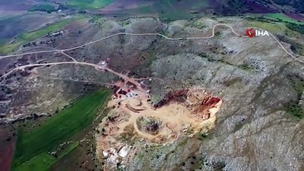 Çorum Belediyesi puhu yavruları için taş ocağındaki çalışmaları durdurdu