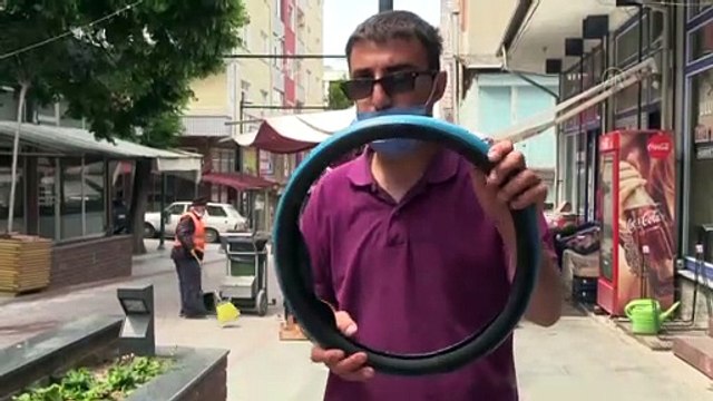 Amasyalı Şoför Ahmet direksiyon kılıfıyla ilçeyi sokak sokak geziyor - AMASYA