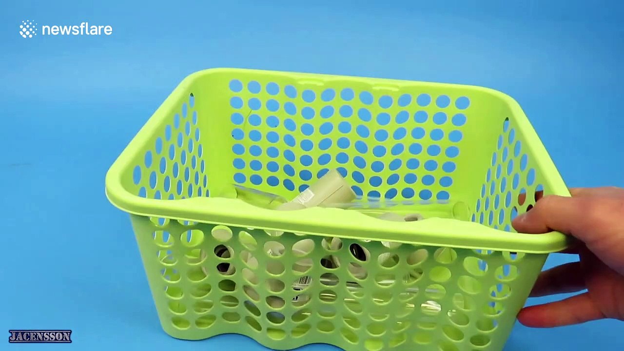 You tuber: Polish man shows off cool homemade air shots using compressor and tubes