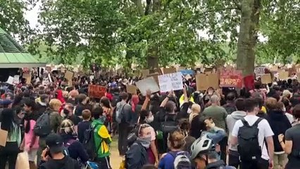 Binlerce insan Hyde Park'ta George Floyd için toplandı (2) - LONDRA