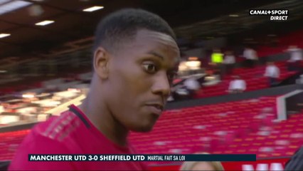 La réaction d'Anthony Martial après le premier triplé de sa carrière