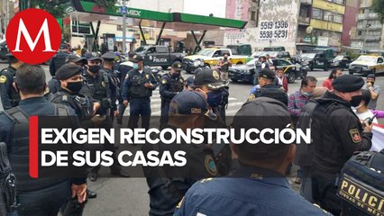 Damnificados por 19-S protestan en Tlalpan; acusan falta de apoyo