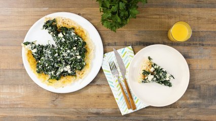How to Make Crispy Shredded Potatoes with Spanakopita Topping