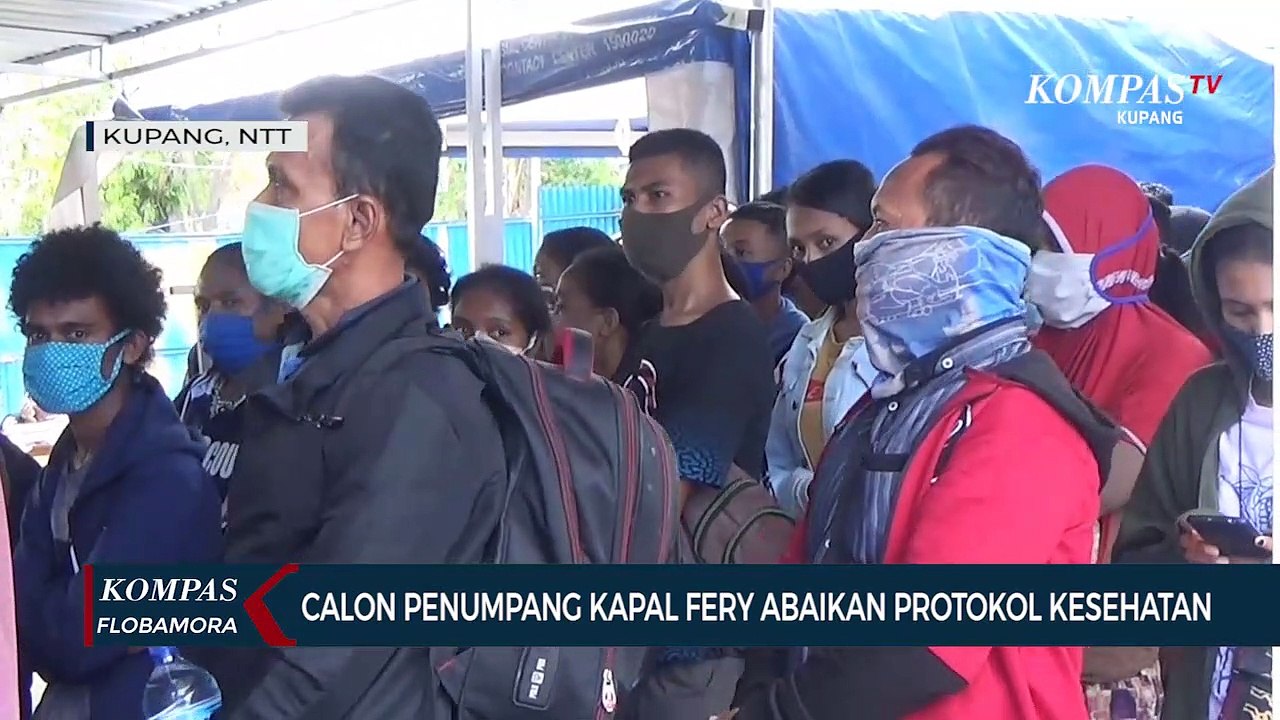 Calon Penumpang Kapal Fery Abaikan Protokol Kesehatan