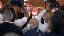 Kılıçdaroğlu ve CHP'li vekiller grup toplantısına 'adalet' yazılı maske ile katıldı