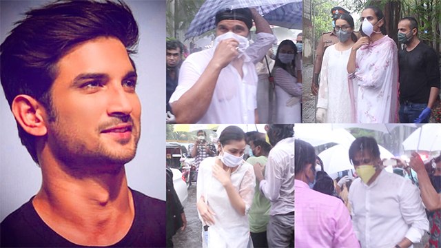 Celebs Attend Last Rites Of Sushant Singh Rajput