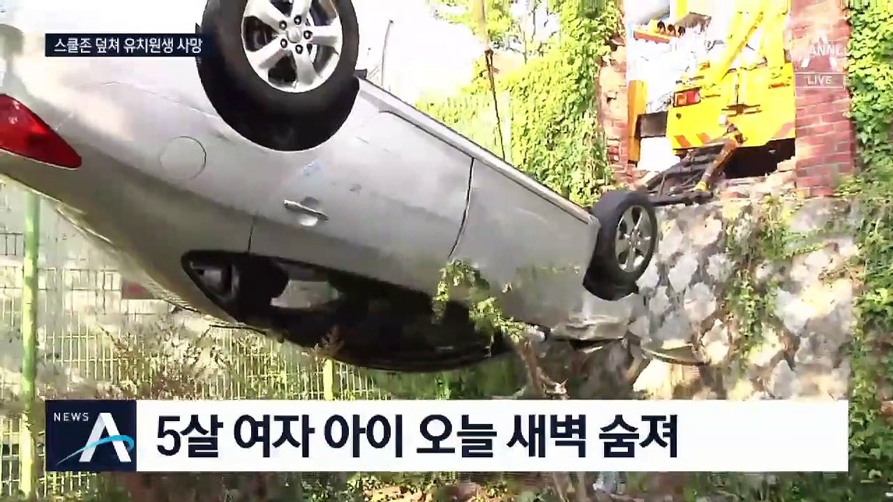 부산 스쿨존 모녀 덮친 승용차…5살 여자 아이 숨져