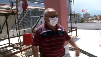 Mahallelinin çatıda hırsız avı