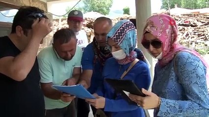 Depremin ardından hasar tespit çalışmaları başladı