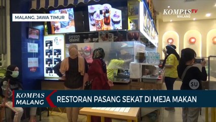 Sambut New Normal, Gerai Makanan di Malang Pasang Sekat di Meja Makan