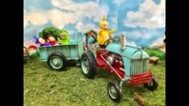 TRACTOR RIDE Teletubbies Toys Build a Playground Video for Toddlers-