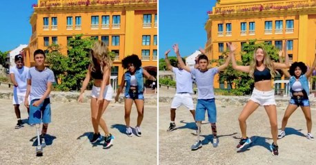 Recuerdan en Internet el día en que Daniella Álvarez motivó a un niño con prótesis a bailar