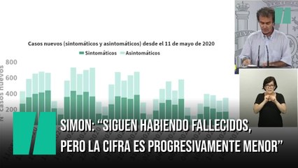 Fernando Simón: "Siguen habiendo fallecidos, pero la cifra es progresivamente menor"