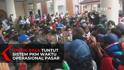 Nyaris Ricuh! PKL dan Mahasiswa Tuntut Peraturan PKM Tentang Operasional Pasar