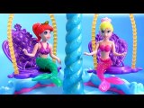 Ariel's Floating Fountain Color Changers with Disney Frozen Anna Elsa - Play Doh Peppa Mermaid
