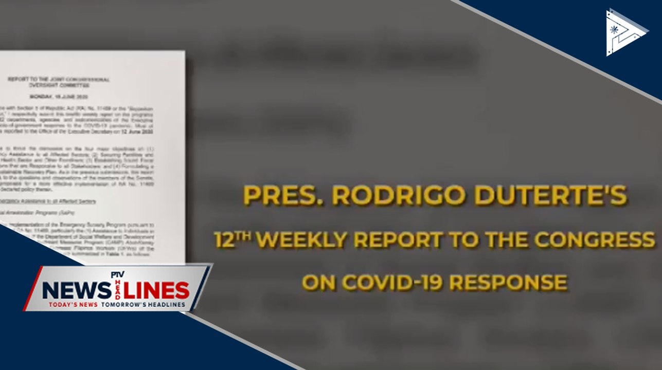 PRRD submits 12th report to Congress on CoVID-19 response