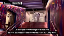 Football- Le Camp Nou en pleine séance de nettoyage - Vidéo Dailymotion