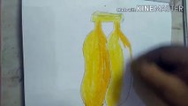 How to draw banana | Oil pastel painting | Step by step | For beginners