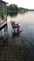 Duke the Yorkie Helping Dad Fish