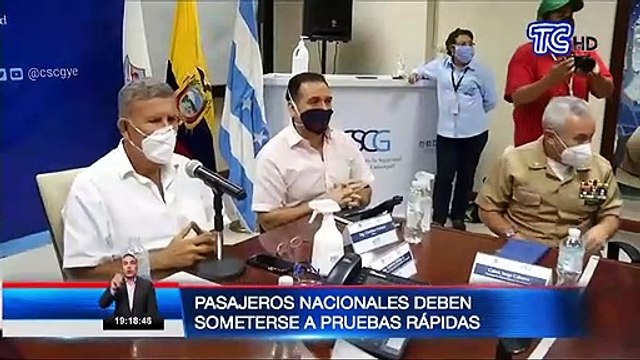 El COE cantonal de Guayaquil pide la toma de pruebas rápidas para Covid-19 a los pasajeros de vuelos nacionales.