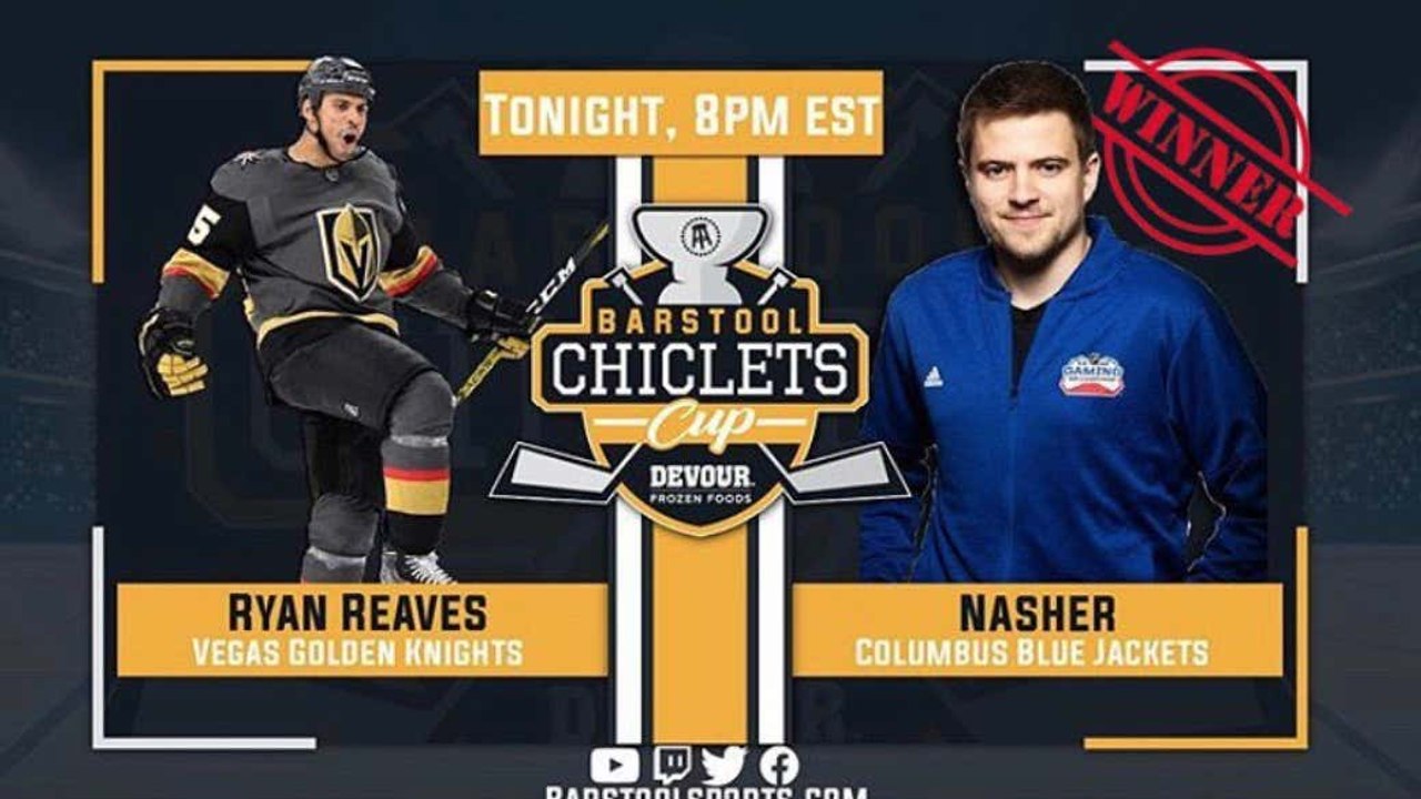 Nasher Is Just Running Through The Chiclets Cup; Sweeps Ryan Reaves Tonight