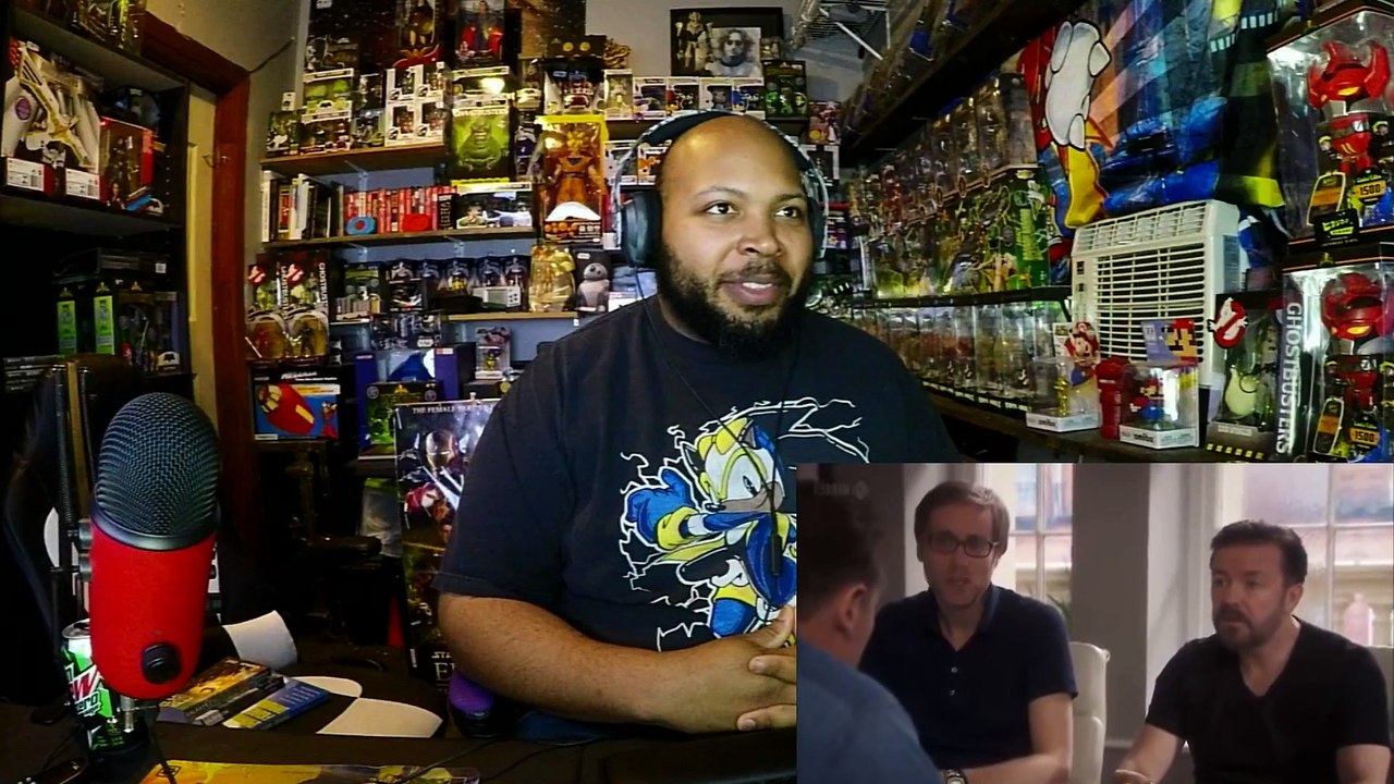 Liam Neeson improv with Ricky Gervais, Stephen Merchant and Warwick