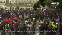 Confronto em protesto na França