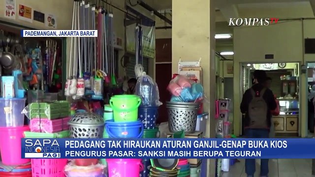 Waduh! Banyak Pedagang yang Mengabaikan Aturan Ganjil Genap Kios