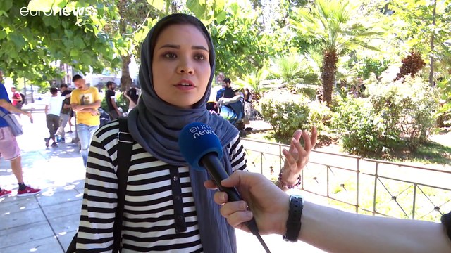 Бездомные беженцы в Афинах