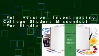 Full version  Investigating College Student Misconduct  For Kindle