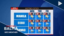 PTV INFO WEATHER: ITCZ at easterlies, nakaaapekto pa rin sa bansa