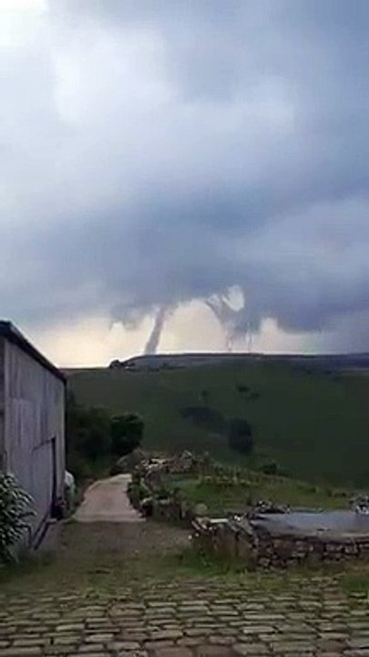 Huge tornado captured on video on the moors above Todmorden