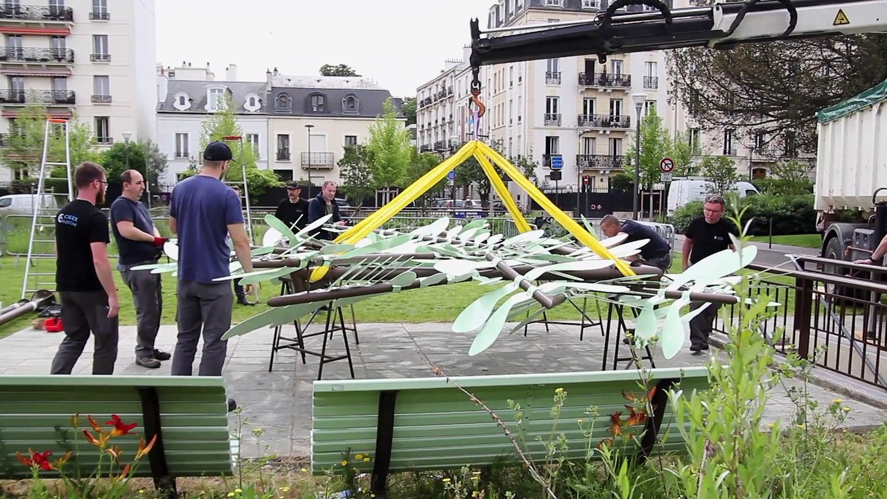 Vincennes installe Cours Marigny "Samara Umbra “ des oeuvres de Damien Valéro et Sébastien Tessier.