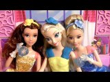 Play Doh Royal Tea Party Princess Cinderella and Belle Elsa Disney Frozen - Muñecas Fiesta Té Real