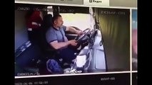 Truck driver falls asleep at wheel,crashes