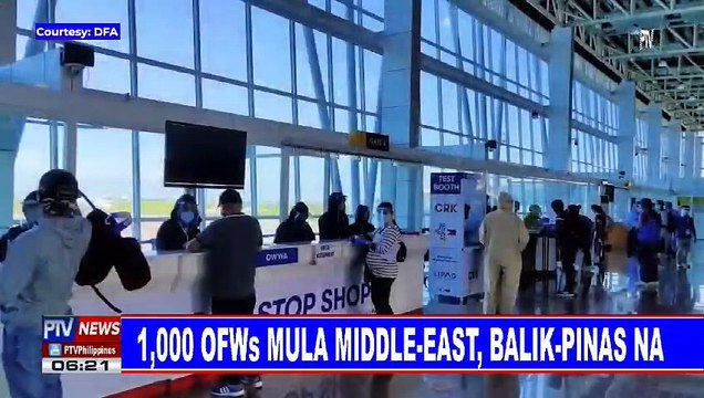 1,000 OFWs mula Middle East, balik-Pinas na