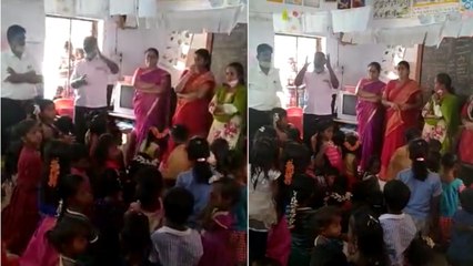 மலை வாழ் குழந்தைகளை.. முட்டி போட வைத்து.. ஜெபம் செய்ய சொல்லி!