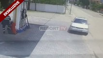 VIDEO EKSKLUZIVE/ Ish-polici humb kontrollin e makinës, me shpejtësi skëterrë përplaset me bordurën