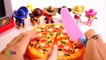 Paw Patrol Chase & Skye Cowboys Have Party Eat Pizza and Fruit