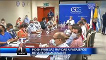 Situación en aeropuerto de Guayaquil tras decisión del COE cantonal aplicar pruebas para Covid-19 a pasajeros nacionales