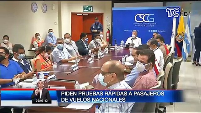 Situación en aeropuerto de Guayaquil tras decisión del COE cantonal aplicar pruebas para Covid-19 a pasajeros nacionales
