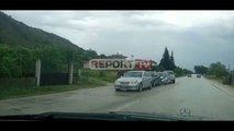 Report TV -Aksident në aksin Elbasan-Peqin, 4 makina përplasen njëra pas tjetrës